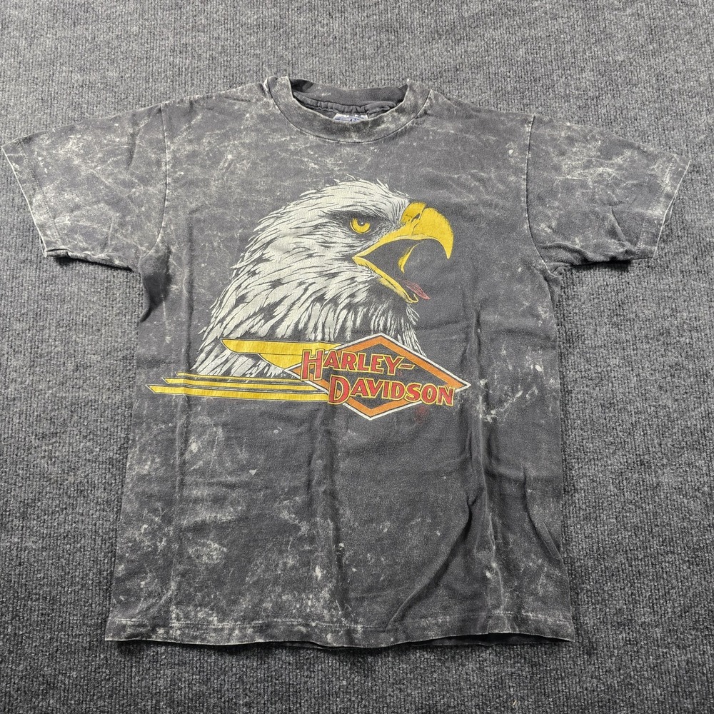 Vintage Harley Davidson Hawaii Eagle Waikiki Maui Hanes Beefy-T Shirt M 80s
